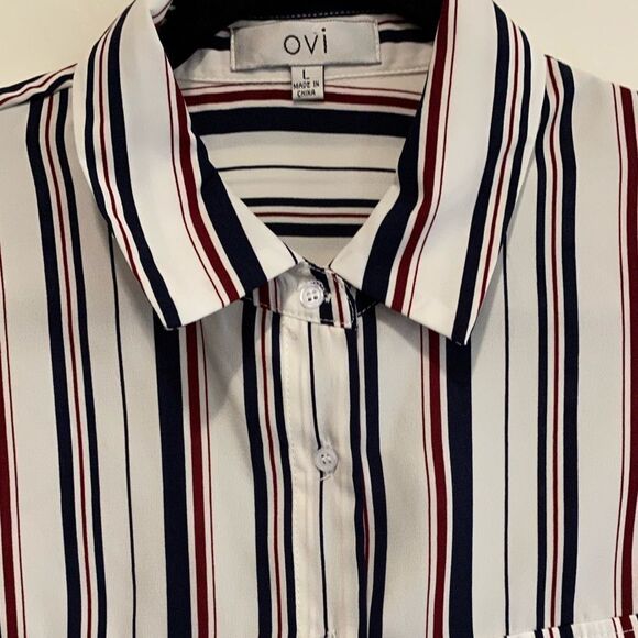 OVI Polyester Striped Blouse - Picture 5 of 9